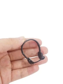 1pc Plastic Headset Funny Parrot Photo Toy Suitable For Hamsters For Photo Funny Toy - Black - View 3