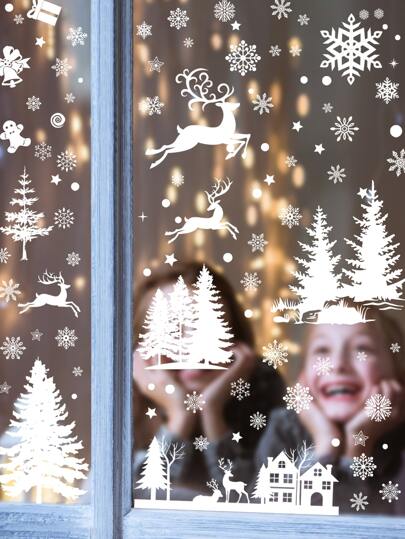 Ensemble de 6 autocollants décoratifs pour fenêtres, autocollants, stickers muraux, décalcomanies en vinyle pour la décoration de la maison, articles de décoration printanière pour rafraîchir votre maison, autocollants de décoration Rama