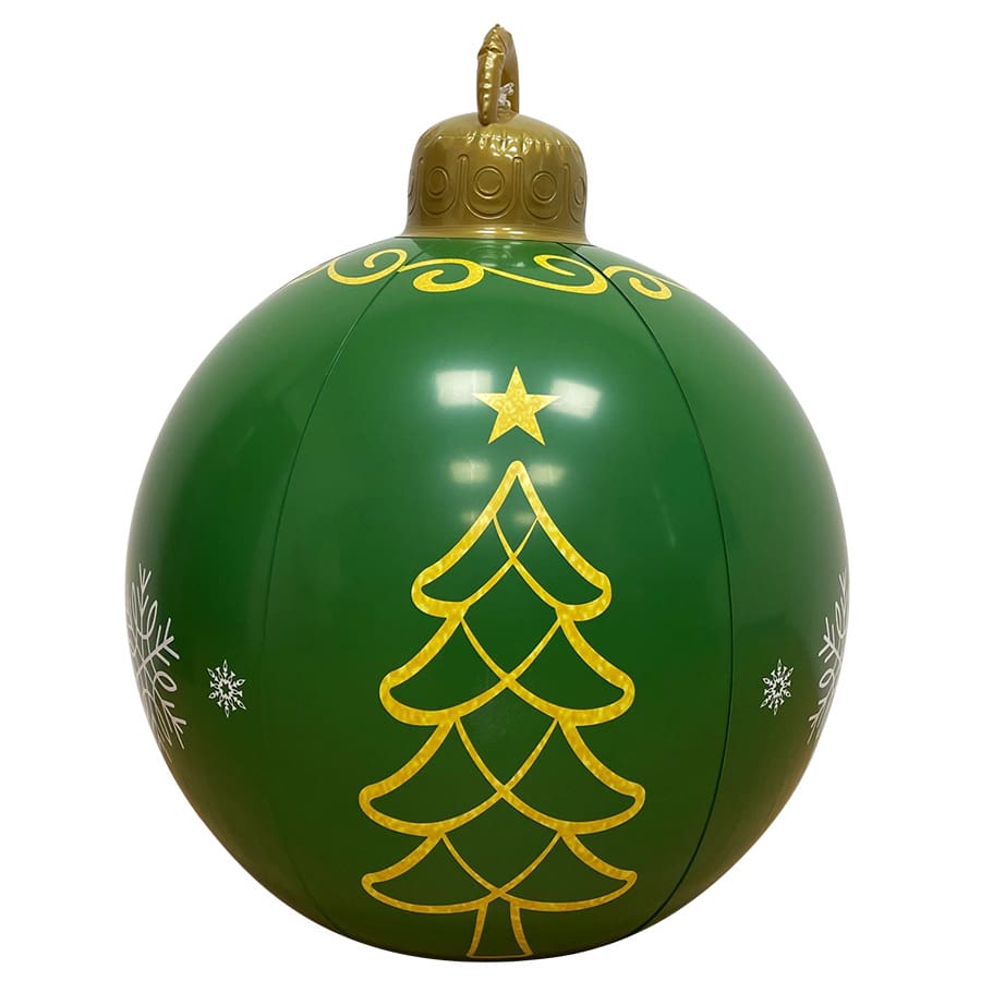 大型PVCボールのクリスマスツリー装飾、ヨーホーホー柄、ヤード、プール、ロー ン、ポーチ、ガーデン、屋内ホリデー用クリスマス SHEIN