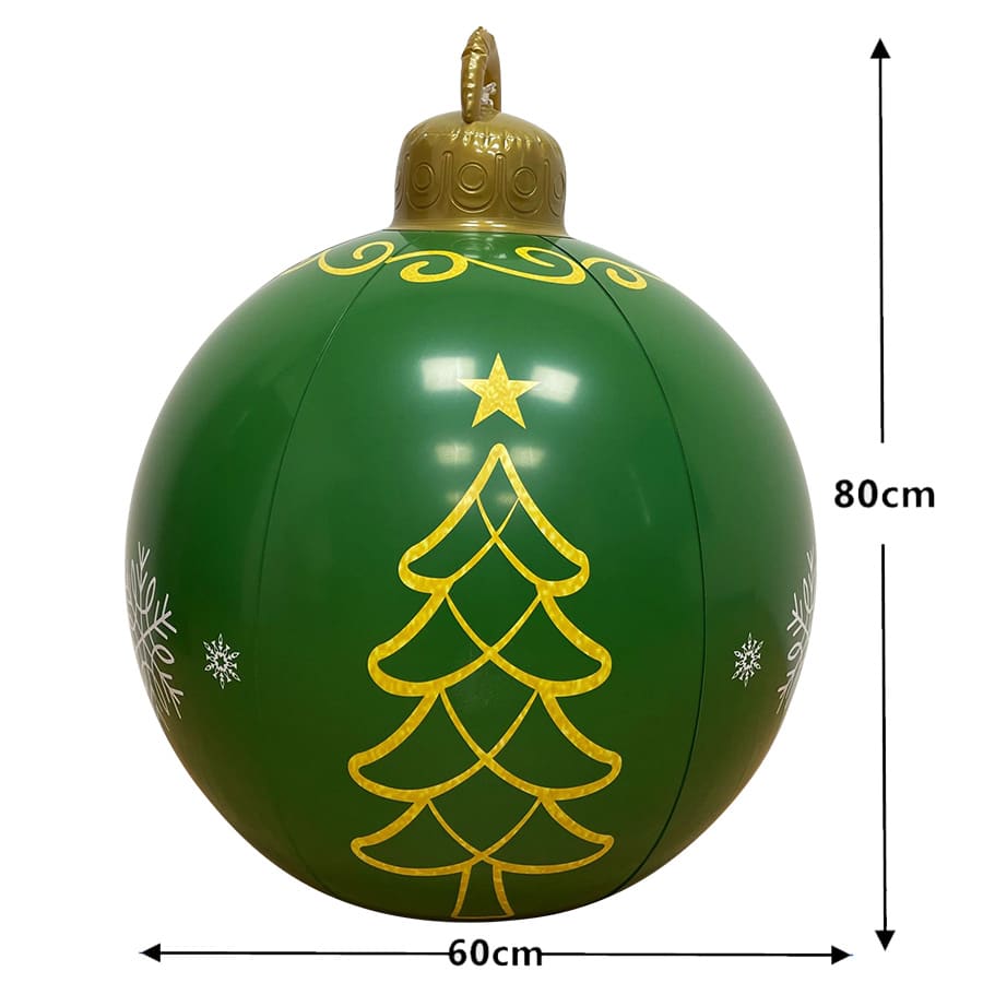 Christmas Ball Outdoor Decorations Extra Large PVC Balls with Joy Tree