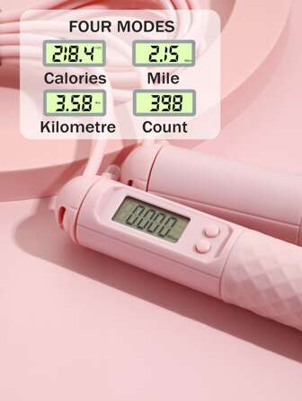 跳绳，带卡路里计数器的数字健身跳绳，带轴承和钢丝的男女款跳绳 118 英寸/3 米 健身房配件，运动，健身房，家庭锻炼，跳绳，跳绳，跳绳，跳绳