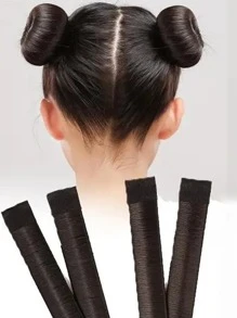 1pc Black Hair Bun Maker For Girls - Black - View 1