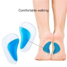 1 双软足弓支撑鞋垫，减震减压脚垫 - 黑色 - 查看 1