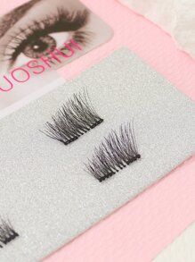 磁性睫毛自然外观，1 对磁性睫毛，自然舒适，易于佩戴，可重复使用假睫毛，睫毛，睫毛，假睫毛 - 黑色 - 查看 4