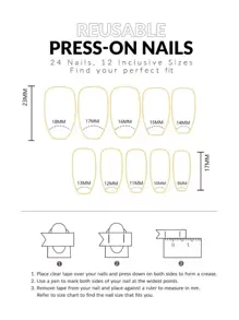 somoving 24 件长款美甲棺材形长指甲黑色法式蝴蝶结水钻链条装饰假指甲适合派对和舞会，日常佩戴，含 1 块果冻胶和 1 个指甲锉，指甲套装释放指尖魅力按压指甲美甲用品指甲 - 彩色 - 查看 4