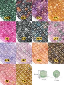 8mm玻璃仿翡翠珠子漸變雙色圓珠手工DIY手鍊項鍊珠子珠材 - 8mm 圓珠 - 查看 7