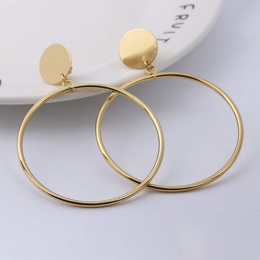 Fashionable Gold Plated Pendant Clip-on Earrings Suitable For Daily Wear - Yellow Gold - View 1