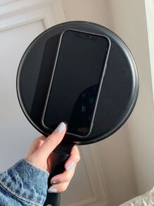 Funny 1pc Funny Creative Non-Slip Frying Pan Shaped Pc Phone Case Compatible With IPhone15/15Plus/15Pro/15Promax - Black - View 3