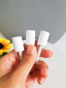 3入組as材質3.5ml迷你透明唇彩筒,帶空瓶化妝品包裝,適用於家庭或旅行使用 - 彩色 - 查看 3