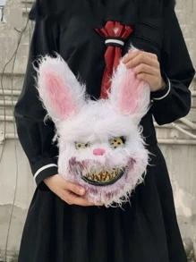 1 pieza Halloween horror encender conejo Mascarilla fiesta de disfraces Decoración Adorno - máscara de conejito - Ver 7