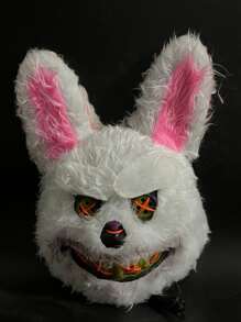 1 pieza Halloween horror encender conejo Mascarilla fiesta de disfraces Decoración Adorno - máscara de conejito - Ver 3
