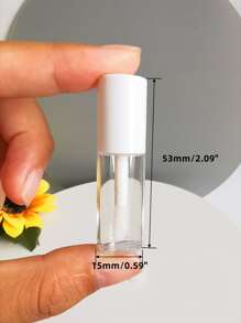 3入組as材質3.5ml迷你透明唇彩筒,帶空瓶化妝品包裝,適用於家庭或旅行使用 - 彩色 - 查看 7