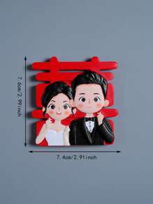 1 件创意结婚证书设计磁性 3D 冰箱装饰，厨房磁铁石装饰最佳礼物