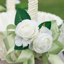 1 Pieza Canasta De Flores Beige Para Bodas Y Fiestas, Decoración Para Ceremonias De Bodas - Beis - Ver 5