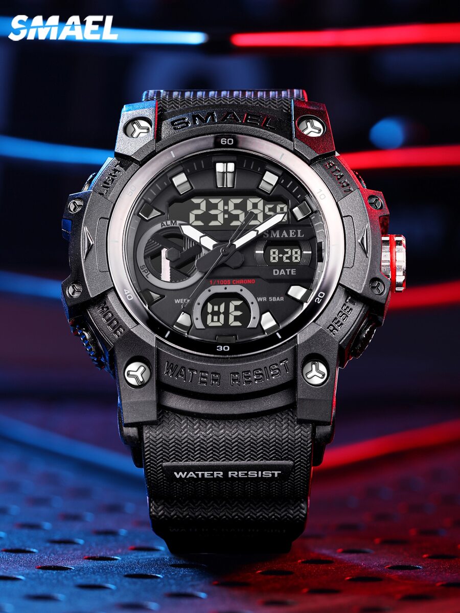 SMAEL Đồng hồ điện tử nam - màu đen - Xem 1