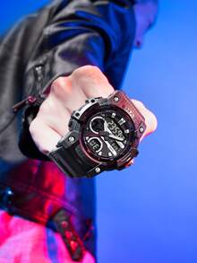 SMAEL Đồng hồ điện tử nam - màu đen - Xem 4