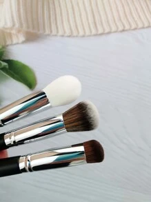 3 piezas Set de brochas de maquillaje para Base , Colorete , Polvo , mezcla con contorneado