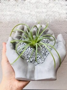 水泥花盆模具,矽膠手型花盆模具,適用於花園裝飾,混凝土煙灰缸模具,小珠寶及托盤用石膏模具 - 白色 - 查看 8