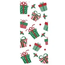 50入組聖誕老人塑料糖果禮物袋,聖誕新年餅乾袋,禮物盒裝飾 - 米色 - 查看 3