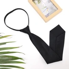 1 Stück einfarbige schwarze Krawatte für Damen Business Hemden und Anzüge, Schule