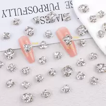 10 Peças Pequenas Decorações de Strass de Metal para Unhas, Encantos para Unhas, Gemas para Unhas, Suprimentos para Unhas DIY