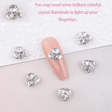 10 Peças Pequenas Decorações de Strass de Metal para Unhas, Encantos para Unhas, Gemas para Unhas, Suprimentos para Unhas DIY