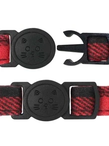 1 Pc Bowknot Decor Pet Collar - Red - View 4