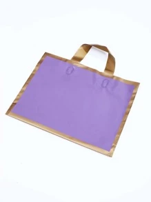 5 Piezas/set Bolsas De Embalaje Moradas Con Marco Dorado Helado - Morado - Ver 4
