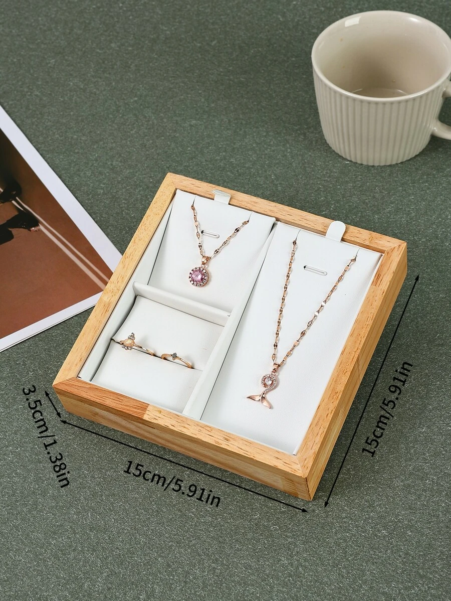 1pc Simple 3-in-1 Jewelry Organizer Dish For Necklace, Ring, Bracelet Storage, Ideal For Women' Daily Life And Home Organization