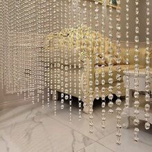 10M(33ft ) Garland Strands - Hanging Chandelier Gem Bead Chain - 14mm Clear Octagon Prism Rhinestone String Decorations For Wedding Party Manzanita Centerpiece Tree,Home Decor ,Room Decor,Wall Decor Gifts Birthday Graduation