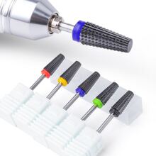 1 Mũi khoan bằng gốm cacbua vonfram Mũi khoan móng tay hình nón nhỏ 3/32'Bit Nghệ thuật sạch hơn Mũi loại bỏ lớp biểu bì cát điện cho móng tay chính xác - Bàn chải làm sạch phần thưởng an toàn cho lớp biểu bì - Nhiều màu - Xem 1
