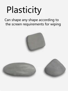 1入組素色橡膠橡皮 - 灰色 - 查看 4