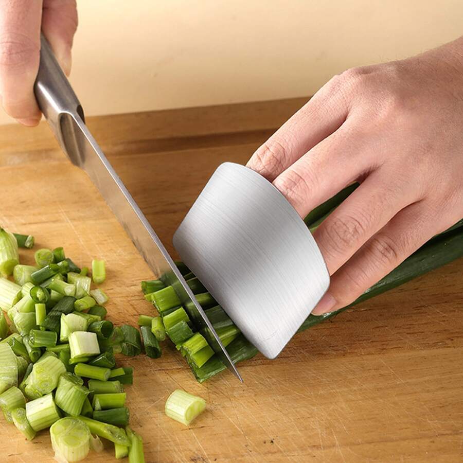 Stainless Steel Hand Guard For Cutting Vegetables & Fruits Safely