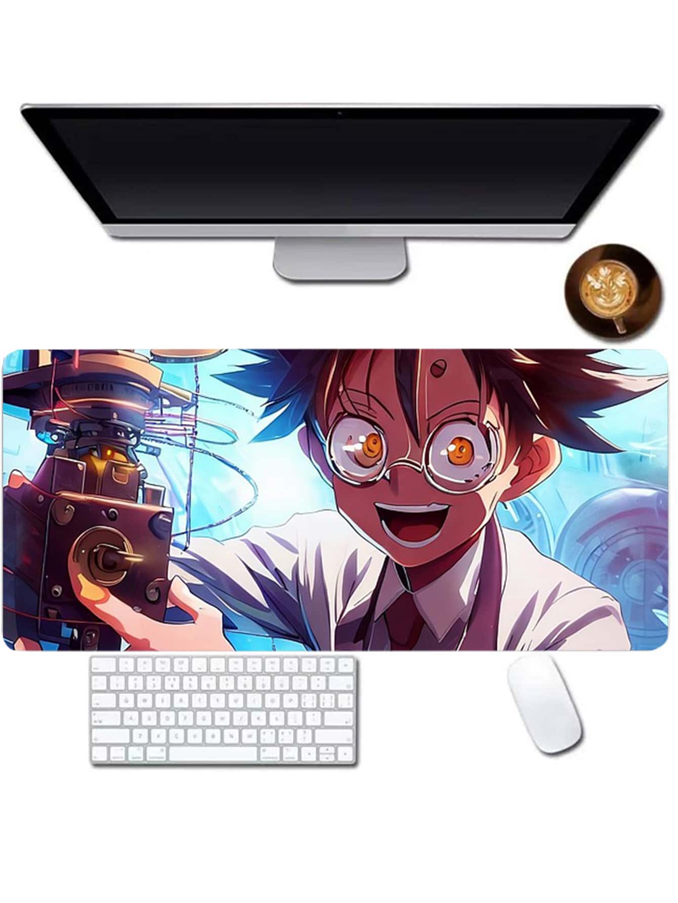 1 pieza con dibujos animados mecánico con diseño de niño Alfombrilla de ratón escritorio Accesorio - Multicolor - Ver 1