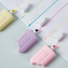 6 st./set Spotprent IJsvormig Highlighter Pennen