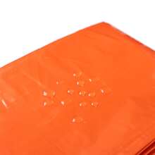 1 件戶外信封式緊急毯睡袋,多功能 Pe 鋁箔急救毯,適用於露營、旅行、帳篷和寒冷天氣保暖 - 橘色 - 查看 5