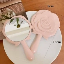 Espejo De Mano Rosado - Rosa - Ver 3