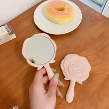 Espejo De Mano Rosado - Rosa - Ver 1