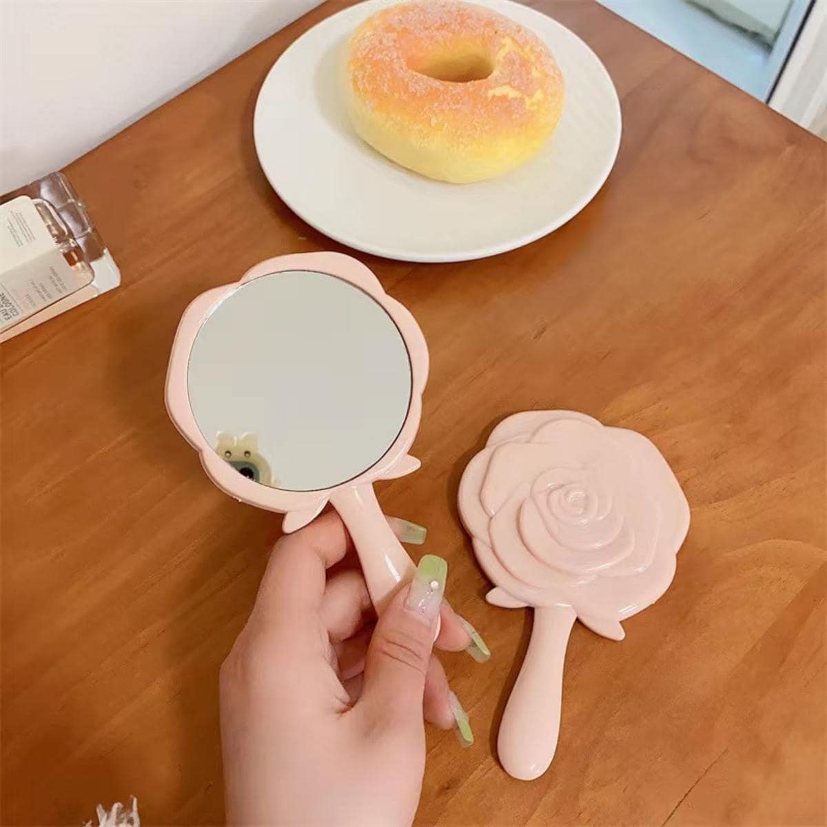 Espejo De Mano Rosado - Rosa - Ver 1