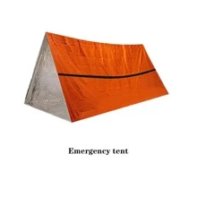 1 件戶外信封式緊急毯睡袋,多功能 Pe 鋁箔急救毯,適用於露營、旅行、帳篷和寒冷天氣保暖 - 橘色 - 查看 6