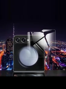 Screen Protector Compatible With Samsung Z Flip 5, 2 Packs Back Screen Protector Full Screen HD Clear Scratch Resistant Tempered Glass Exterior Screen Protector Compatible With Samsung Galaxy Z Flip 5 2023 - Clear - View 7