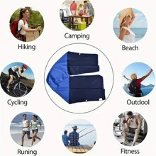 1入組冷感遮陽連帽毛巾,男女適用-適合運動,野營,訓練等多種活動,讓你清涼舒適,同時保護肌膚 - 寶藍色 - 查看 3