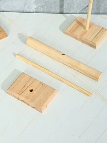 1入實木單層手鍊和手錶收納展示架，日常家用和商店商品展示 - 黃色 - 查看 8