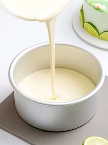 1pc Detachable Halloween Celebration 4"/ 5"/ 6"/ 7"/ 8"/ 9"/ 10"/ 12"/ 14" Round Anodized Removable Bottom Cake Pan, Aluminum Alloy Baking Mold For Sponge Cake - Silver - View 4