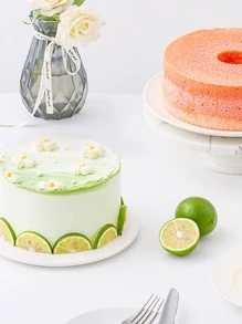 1pc Detachable Halloween Celebration 4"/ 5"/ 6"/ 7"/ 8"/ 9"/ 10"/ 12"/ 14" Round Anodized Removable Bottom Cake Pan, Aluminum Alloy Baking Mold For Sponge Cake - Silver - View 7