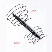 2pcs Black double-ended outliner,  Ultra Fine Point and Fine Point , suitable for  Kids Adult Coloring Books Christmas Cards Drawing, Note taking , Lettering Calligraphy Bullet Journaling - Black - View 5