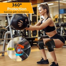 1對膝蓋支撐套,男女適用 - 壓縮式膝蓋護套,適用於運動,跑步,健身,舉重等