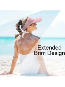 Solid Visor Hat - Black - View 8