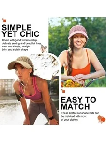 Solid Visor Hat - Black - View 4