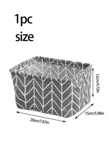 1 Hình Học In Để Bàn Giỏ Đựng Đồ, Polyester Hiện Đại Giỏ Đựng Đồ Cho Gia Đình - Màu Xám nhạt - Xem 3